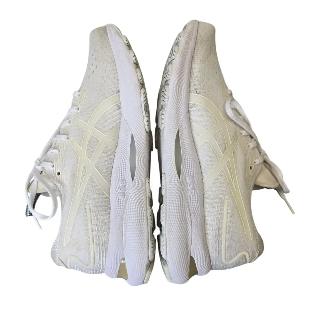 ASICS Women's 9 Gel-Nimbus 24 White Cream Running Shoes Sneakers